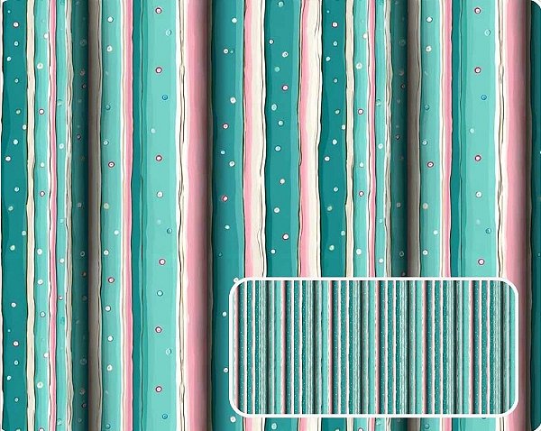 TRICOLINE DIGITAL 100% ALGODÃO ESTAMPADA ORIENTAL CUTE KOKESHI 0,50cm x 1,50m | CMC00116