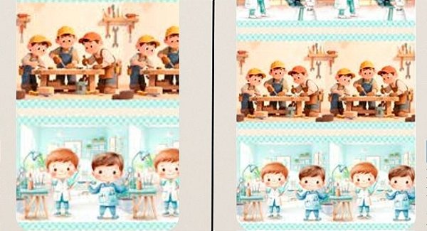 TRICOLINE DIGITAL 100% ALGODÃO BARRADO ESTAMPADA PROFISSÕES 0,55cm X 1,50m | 93948C01