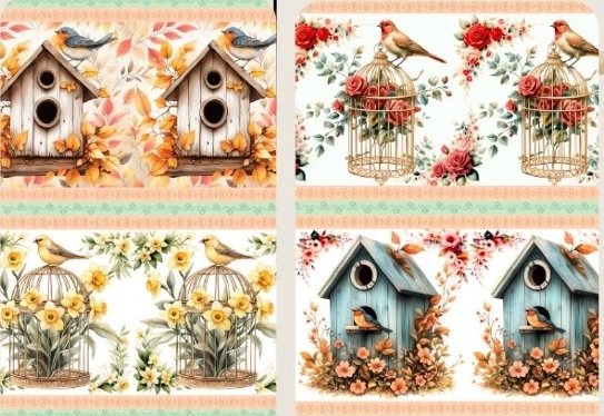 TRICOLINE DIGITAL 100% ALGODÃO BARRADO ESTAMPADA CÉU DE PASSARINHO 0,55cm X 1,50m | 93989C01