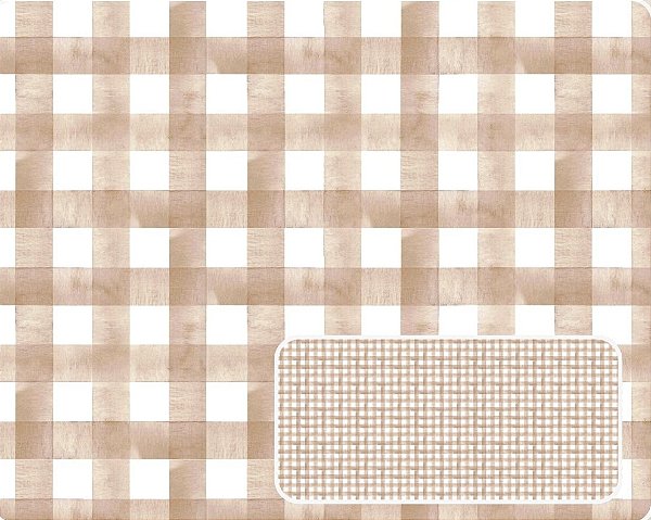 TRICOLINE DIGITAL 100% ALGODÃO ESTAMPADA XADREZ DUPLA FOFURA 0,50cm X 1,50m | 94009C01