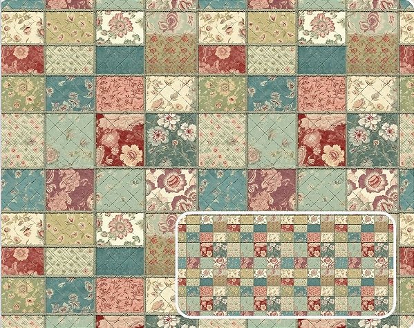 TRICOLINE DIGITAL 100% ALGODÃO ESTAMPADA FUNDO PATCH 0,50cm X 1,50m | 94148C01