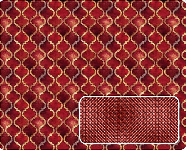 TRICOLINE DIGITAL 100% ALGODÃO ESTAMPADA ARABESCO NATAL 0,50cm x 1,50m | CH000248