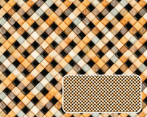 TRICOLINE DIGITAL 100% ALGODÃO ESTAMPADA XADREZ ENVIESADO 0,50cm X 1,50m | CMC00124