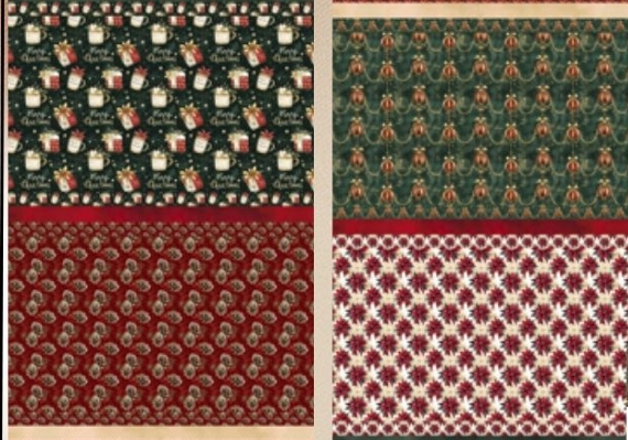 TRICOLINE DIGITAL 100% ALGODÃO ESTAMPADA BARRADO MIUDOS NATAL 0,55cm x 1,50m | CH000241