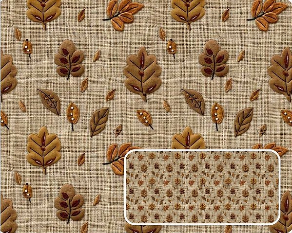 TRICOLINE DIGITAL 100% ALGODÃO ESTAMPADA 3D FOLAGEM DE CROCHET 0,50cm x 1,50m | 94198C01