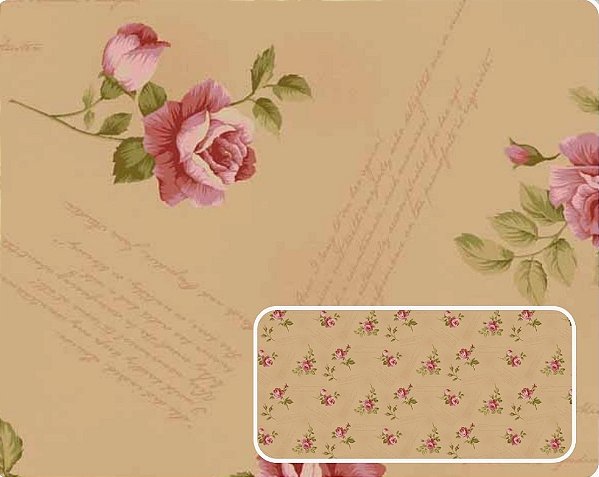 SARJA DIGITAL 100% ALGODÃO ESTAMPADA A VIDA EM COR DE ROSA HIDRORREPELENTE 0,50cm X 1,70m | MV002S01