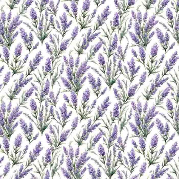 TRICOLINE DIGITAL 100% ALGODÃO ESTAMPADA FLORAL LAVANDA SOLTAS 0,50cm x 1,50m | 93505C01