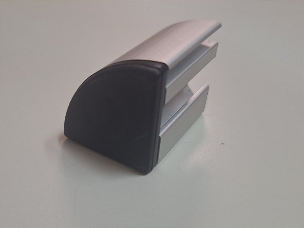 Capa de Fechamento p/ Perfil de Alumínio 30x30mm Abaulado