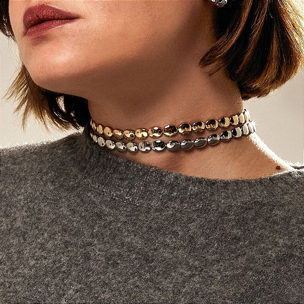 Colar Choker Esferas Petit