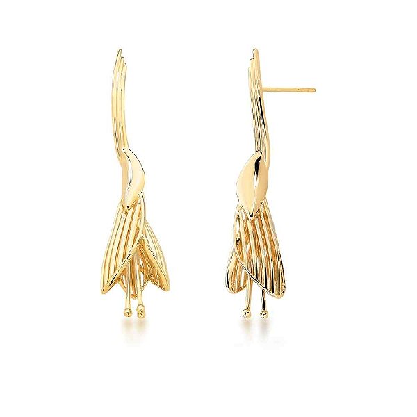 Brinco Tulipa Banhado a Ouro