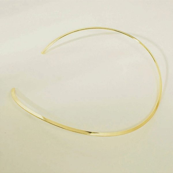 Choker Rígida Aro Liso – Banhada a Ouro 18k
