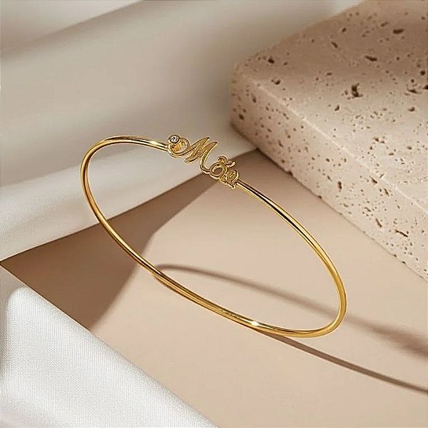 Bracelete Mãe - Banhado à Ouro 18k