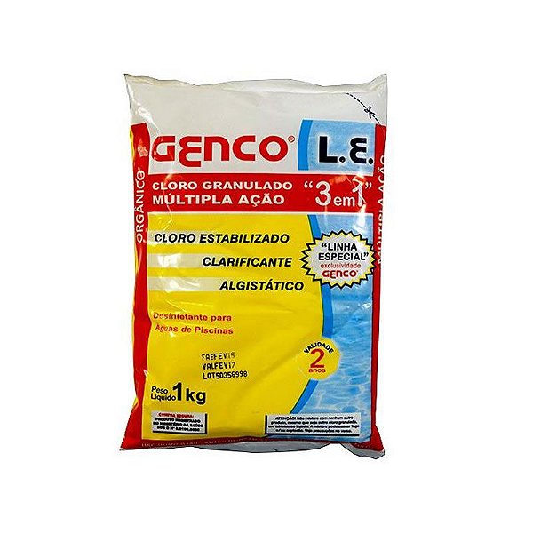 Cloro 3 em 1 Multiação 1kg - Genco