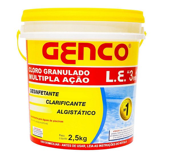 Cloro 3 em 1 Multiação 2,5kg - Genco