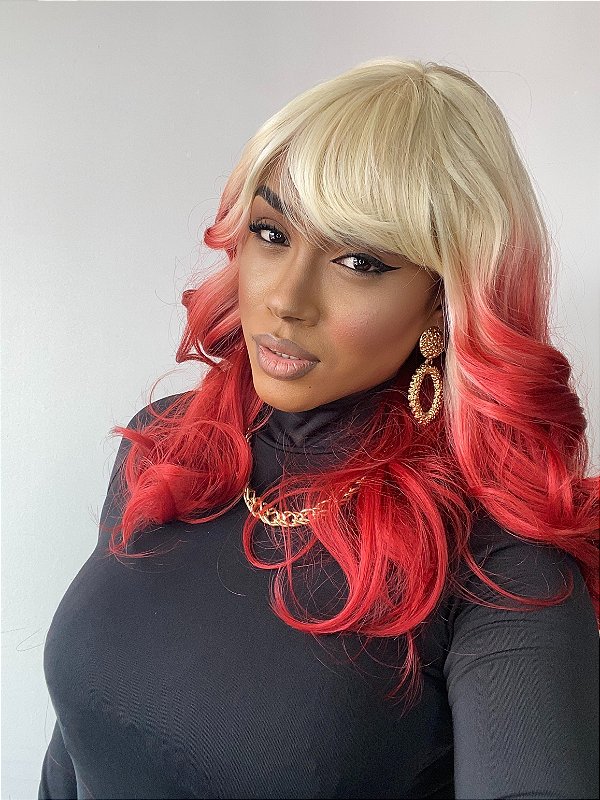 Wig Hanna Ondulada Com Franja