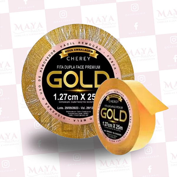 Fita Dupla Face Gold Super Premium 25m x 1,75 cm Transparente
