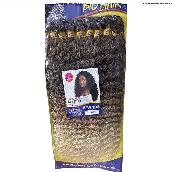 Cabelo Cacheado Amanda Orgânico 70cm 320g