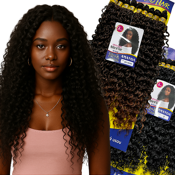 Cabelo Cacheado Amanda Orgânico 70cm 320g