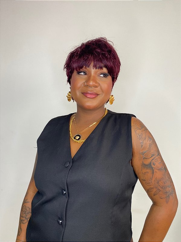 Wig Curta Repicada Roxie Humana