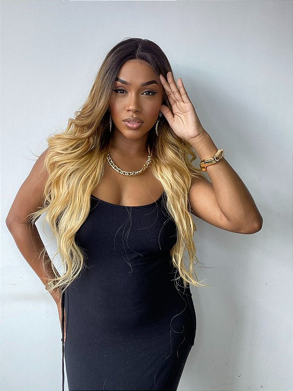 Front Lace Luna Ombre Loira 75cm