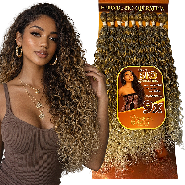 Cabelo Bio Queratina Imperatriz 85cm 320g Cacheado African