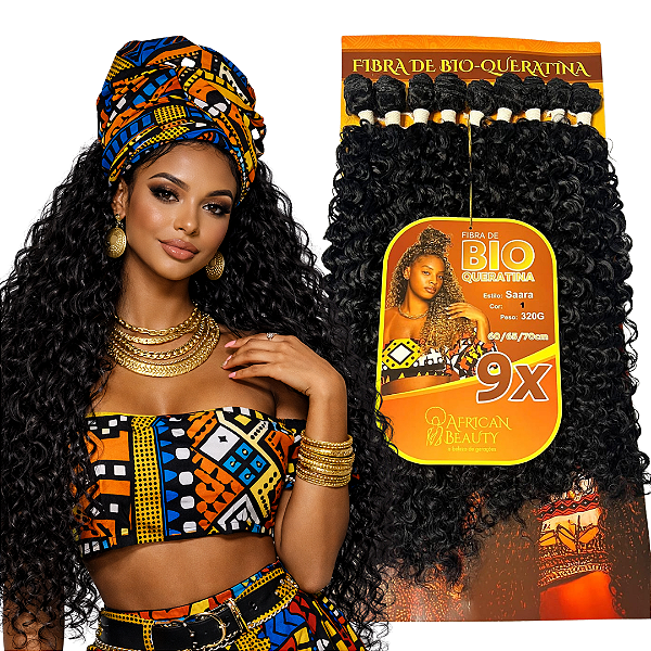 Cabelo Cacheado Saara 70cm 320g Fibra Bio Queratina