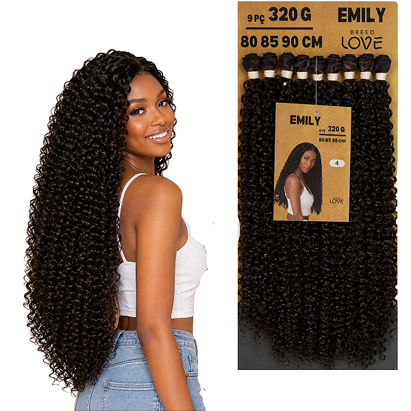 Cabelo Emily Cacheado 90cm – Volume Extremo e Natural