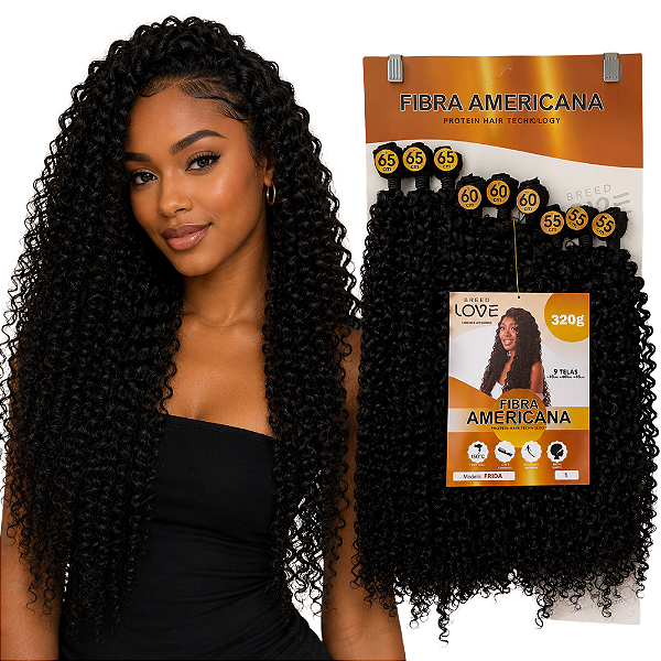 Cabelo Frida Cacheado 320g 65cm – Volume e Definição Perfeitos