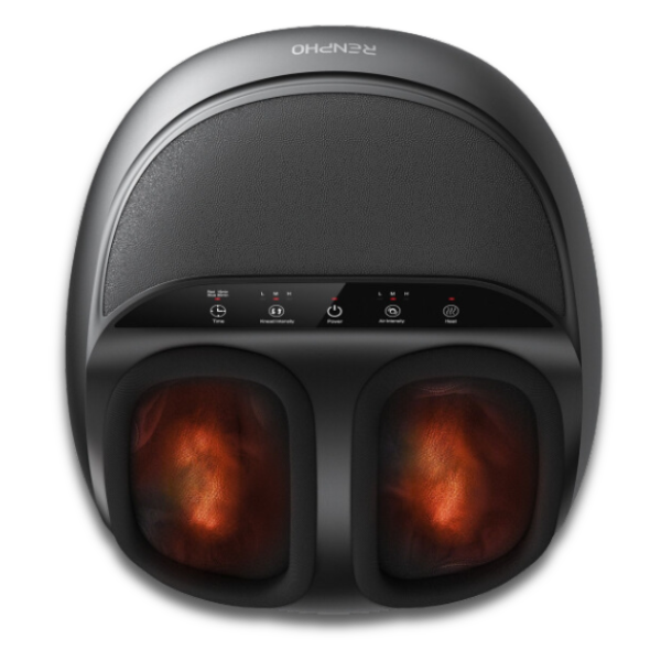 Massageador de Pés Renpho Shiatsu com Aquecimento, 3 Níveis de Massagem - Preto