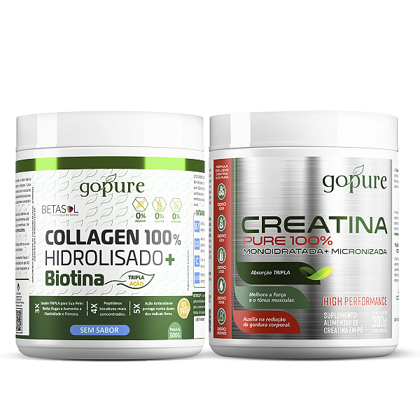 COLLAGEN 100% Hidrolisado + CREATINA PURE 100% Monohidratada