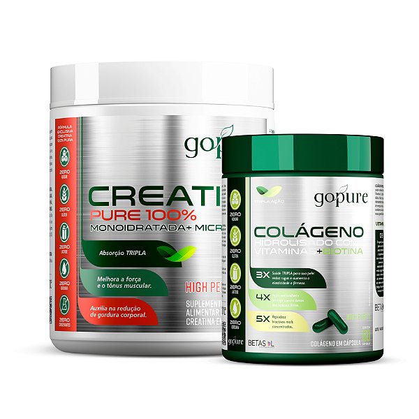 Colageno 60 Capsulas 100% Hidrolisado + CREATINA PURE 100% Monohidratada
