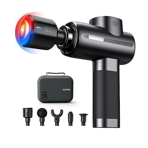 Pistola de Massagem Active Thermacool RENPHO, Aquecimento, Resfriamento, Potente, Portátil