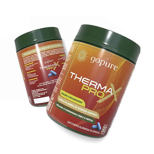 Compre 1, LEVE 2 - ThermaX GoPure – Suplemento Pré-Treino EXTRA-FORTE para Energia, foco e Performance