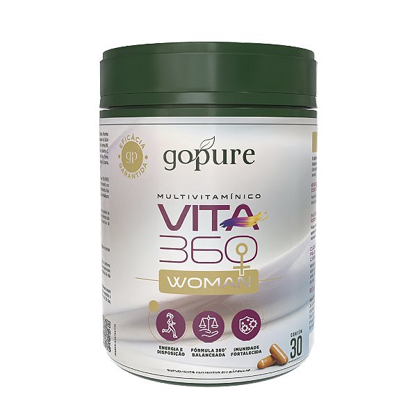 Vita 360 Woman – Multivitaminico Mulher de A a Zinco com Vitaminas, Magnésio, Ferro e Minerais
