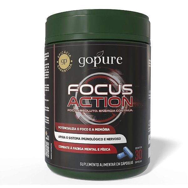 FOCUS GoPure – Foco Concentração Memória Agilidade - TDAH + Vitaminas