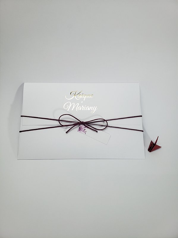 Convite Manoela - Papel Alvura - Floral e Hot Stamping