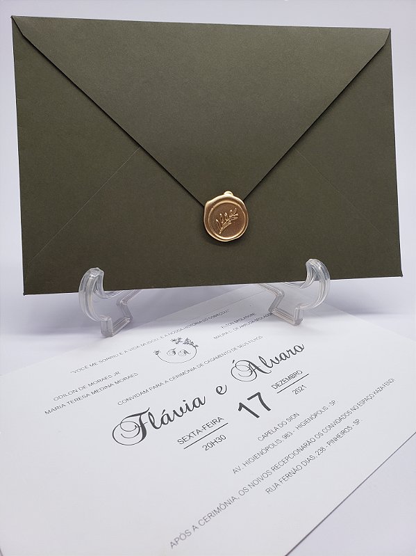 Convite Carta - Color Plus Verde + Markatto