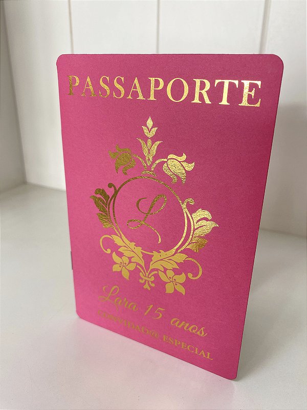 Convite Passaporte - Papel Color Plus