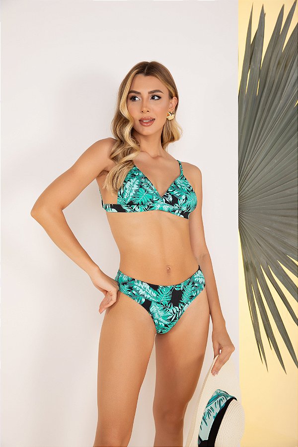 Conjunto Folhas Biquíni Busto Yona e Fio Cris