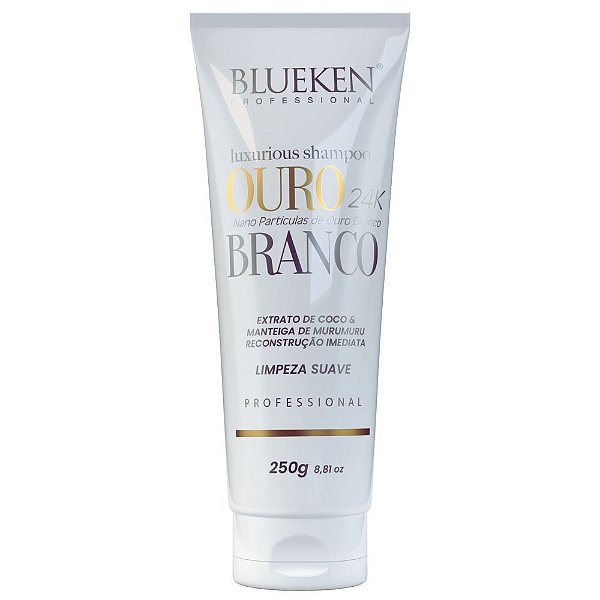 Blueken Shampoo Luxurious Ouro 24k Branco 250ml