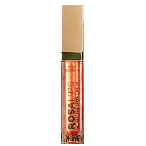 Rosa Selvagem RosaLips Gloss Labial Preenchedor Dourado RS03