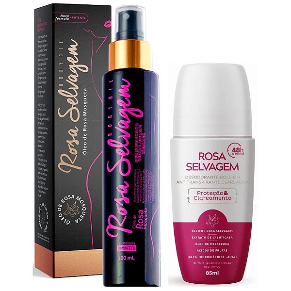 Rosa Selvagem Kit Clareador De Pele e Desodorante