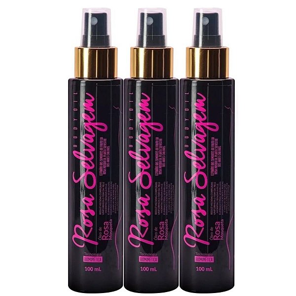 Rosa Selvagem Clareador De Pele Contra Manchas e Estrias 3x100ml