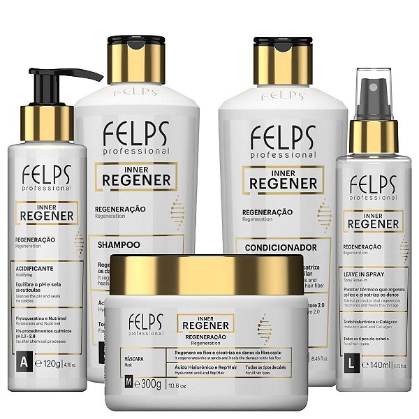 Felps Kit Completo Inner Regener Regeneração- 5 Produtos