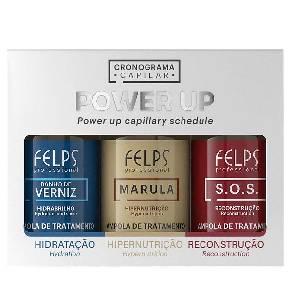 Felps Cronograma Capilar Ampolas Power Up 3x15ml