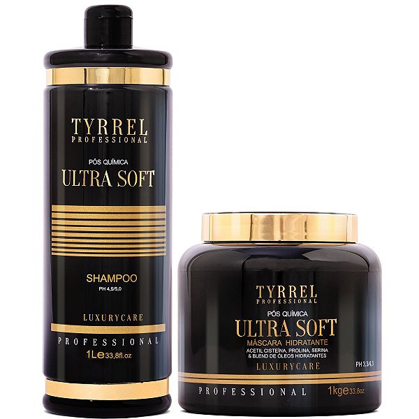 Tyrrel Kit Ultra Soft Hidratante Pós Química Shampoo 1L e Máscara 1kg