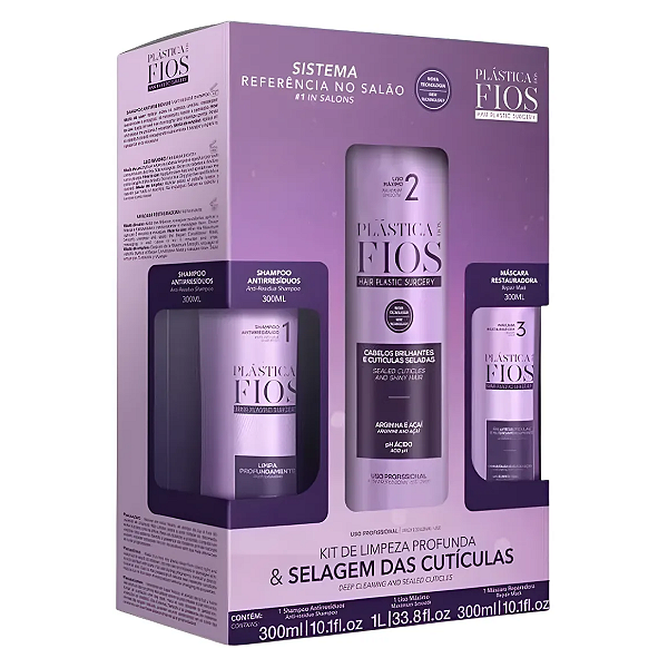 Plastica Dos Fios Escova Progressiva Cadiveu Kit 3 Produtos