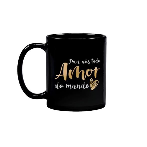 CANECA FUNDO E INTERIOR PRETO PERSONALIZADA