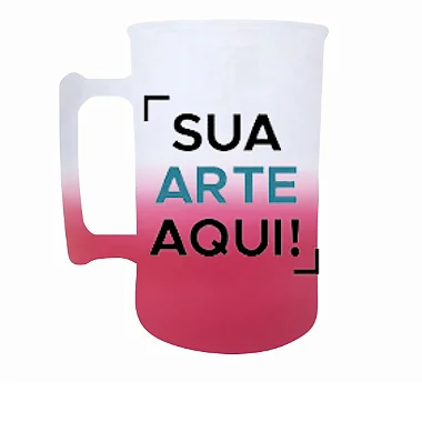 CANECA DE CHOPP DEGRADE  450ML PERSONALIZADA