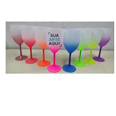 TAÇA VINHO DEGRADE 400 ML PERSONALIZADA